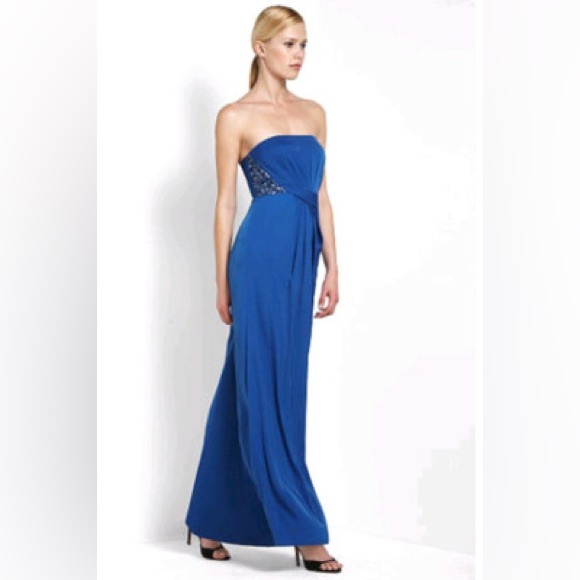 BCBGMaxAzria Dresses & Skirts - BCBGMAXAZRIA ROYAL BLUE WHITLEY STRAPLESS TIE GOWN SIZE 4